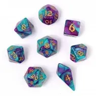 HYMGHO RPG Dice Set Frostbloom (8)