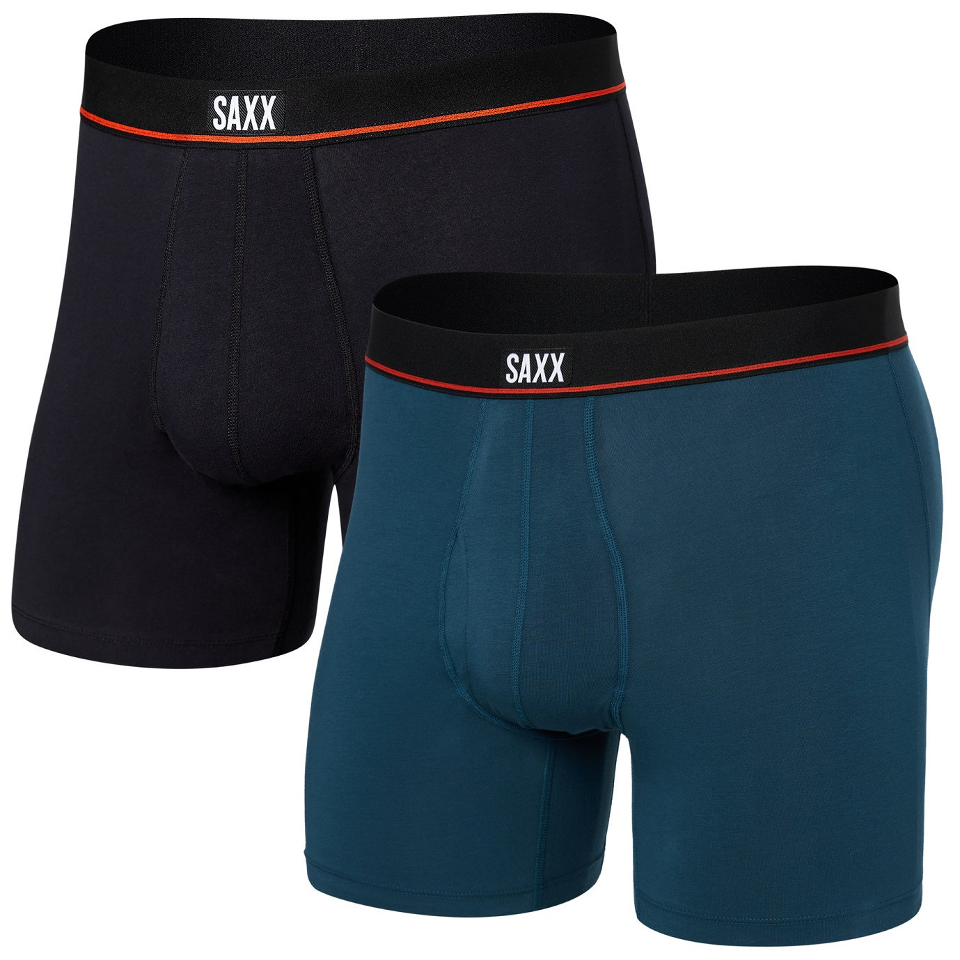 Boxerky Saxx Non-Stop Stretch Cotton Bb Fly 2Pk Velikost: L / Barva: modrá/černá