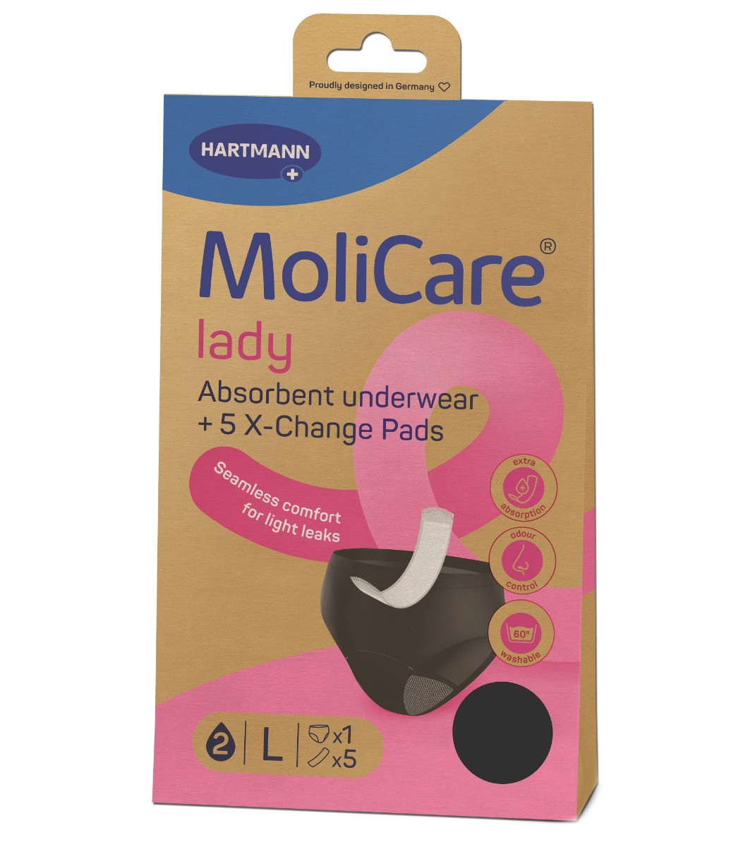 MoliCare Lady absorpční prádlo vel. L 1 ks + vložky X-Change 5 ks