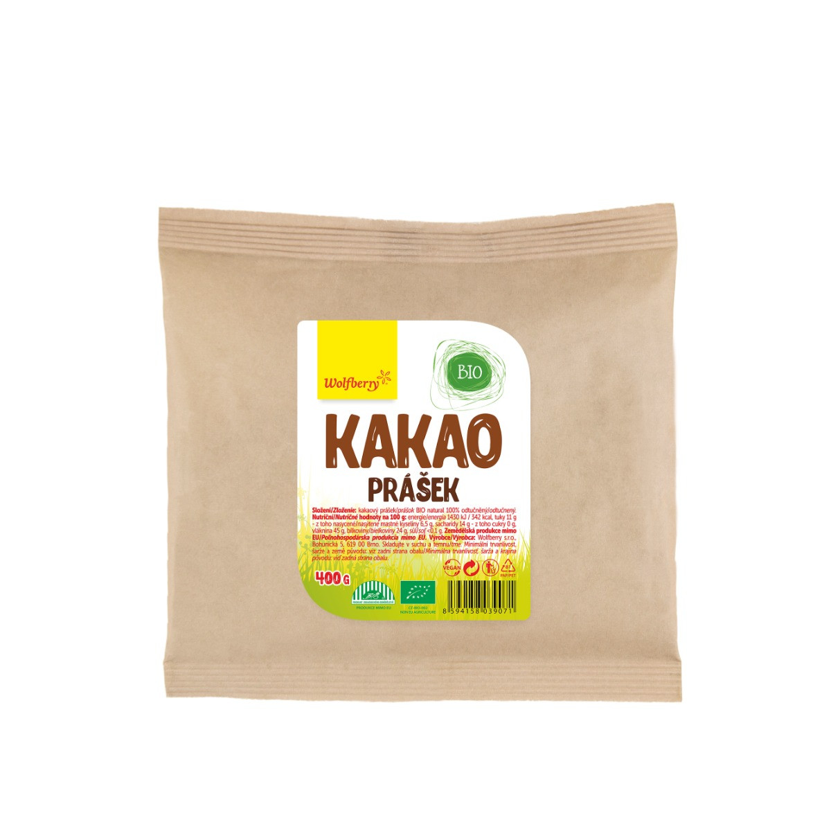 Wolfberry BIO Kakao prášek 400 g