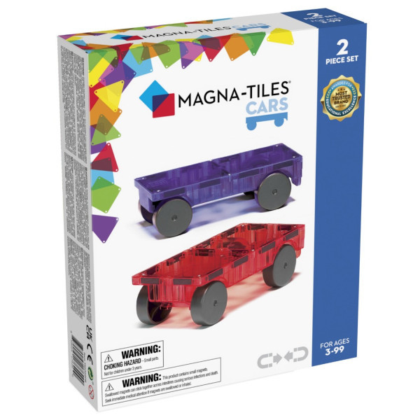 Magna-Tiles Magnetická stavebnice Cars 2 dílná Purple/red