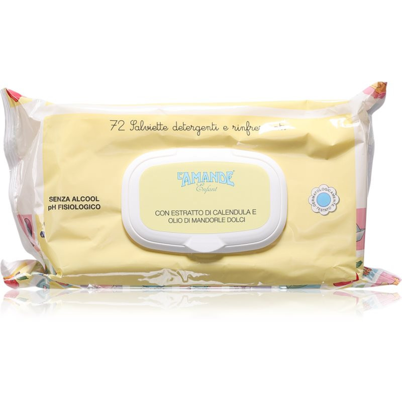 L'Amande Baby Cleansing And Refreshing Wipes jemné čisticí ubrousky 72 ks