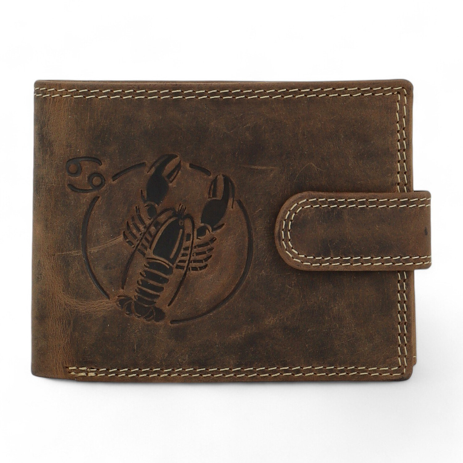 Trendy pánská kožená peněženka Diviley Rak Tewry, hnědá