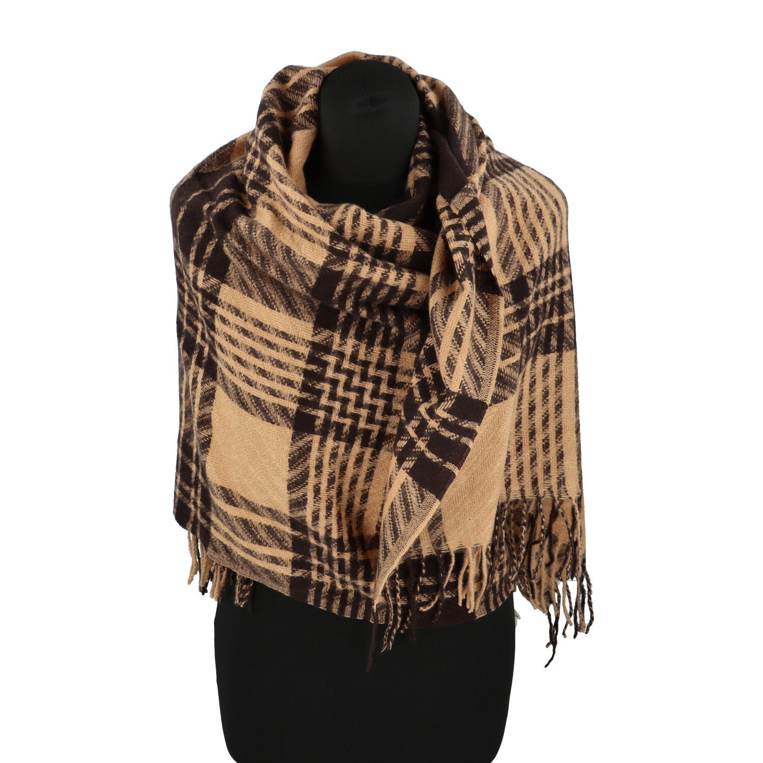 Módní dámská šála Methi, hnědá