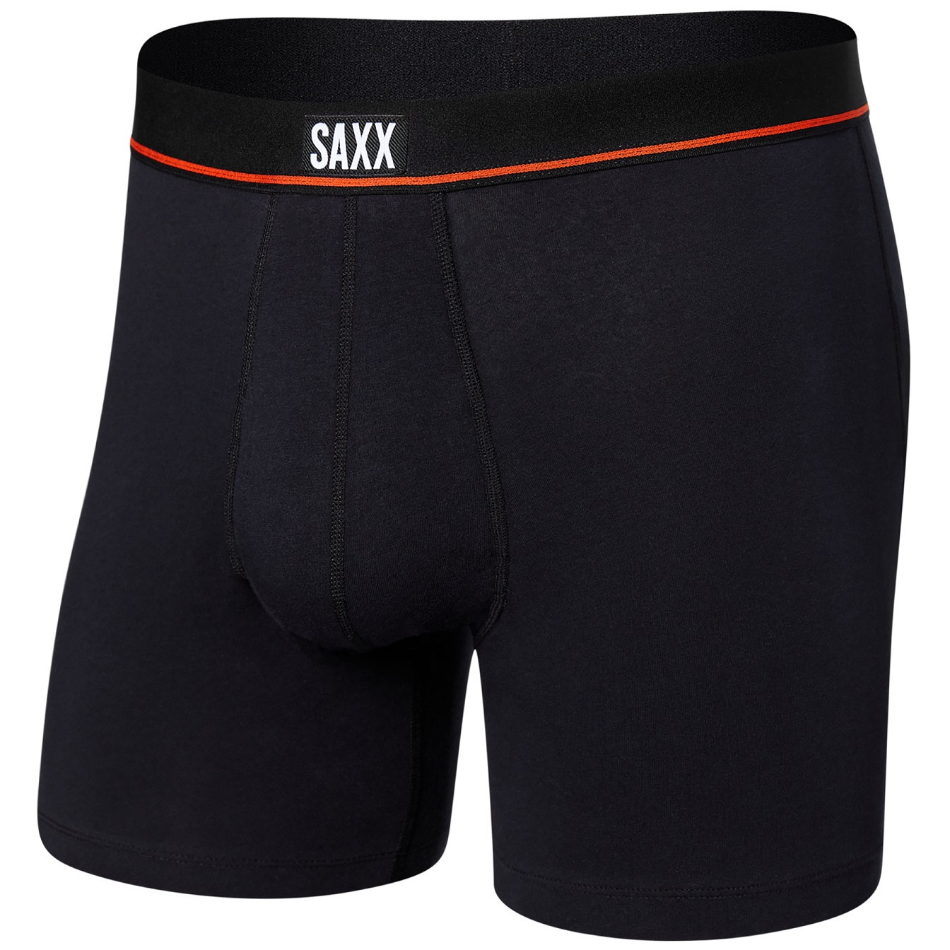 Boxerky Saxx Non-Stop Stretch Cotton Boxer Brief Fly Velikost: L / Barva: černá