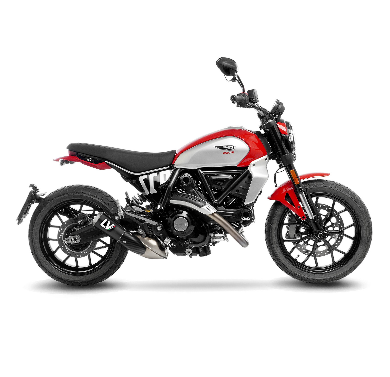 LeoVince LV-10 Full Black Slip-on DUCATI SCRAMBLER 800 ICON/FULL THROTTLE/NIGHT SHIFT (23-24)