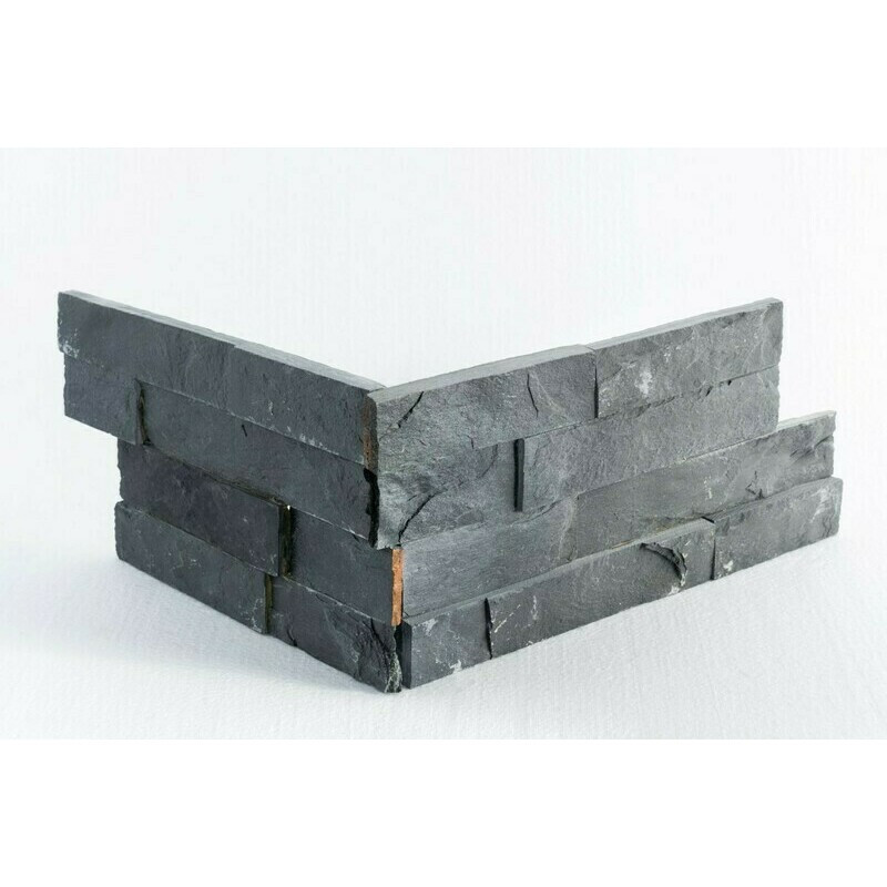 Obklad kamenný lepený DEKSTONE N 3003 Black Slate břidlice rohový