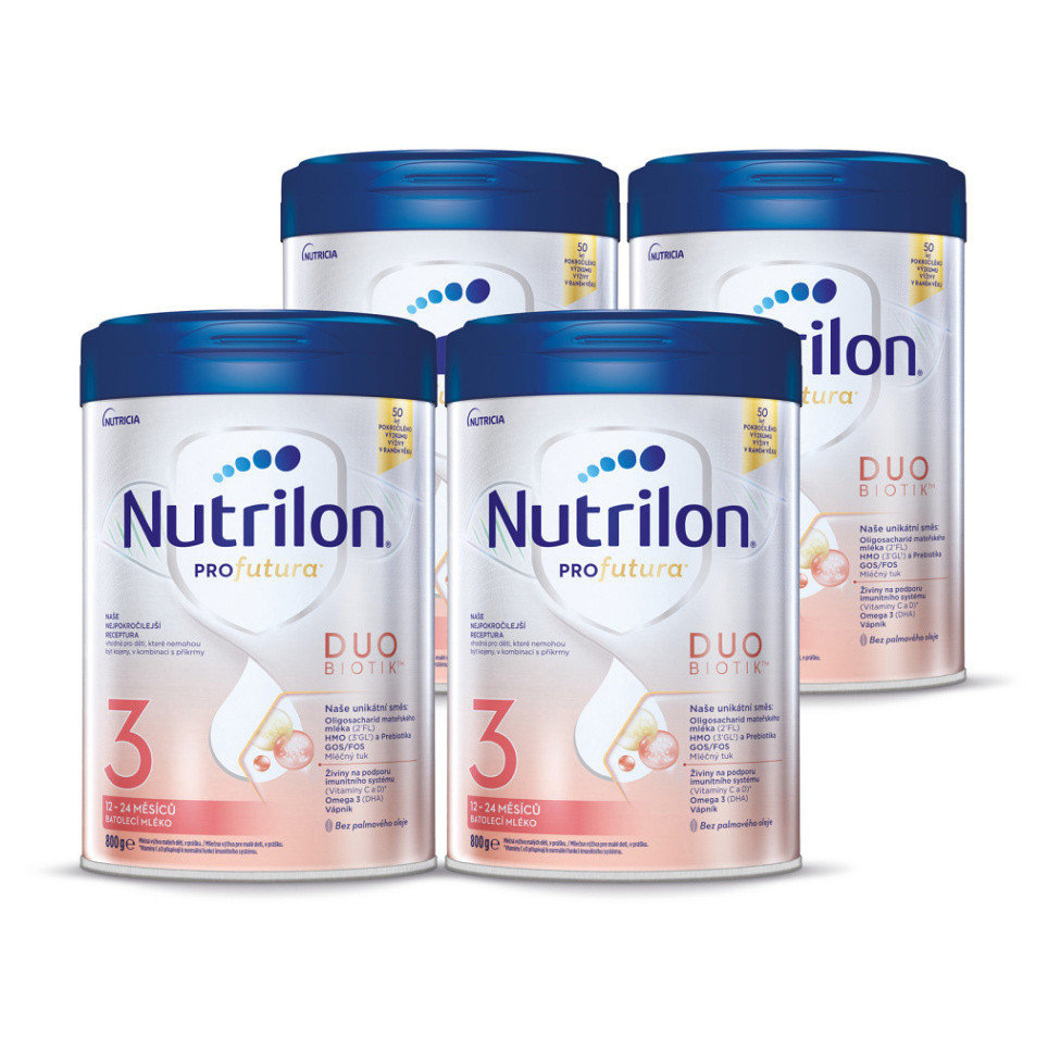 NUTRILON 3 Profutura Duobiotik Batolecí mléko od ukončeného 12. měsíce 4 x 800 g, poškozený obal