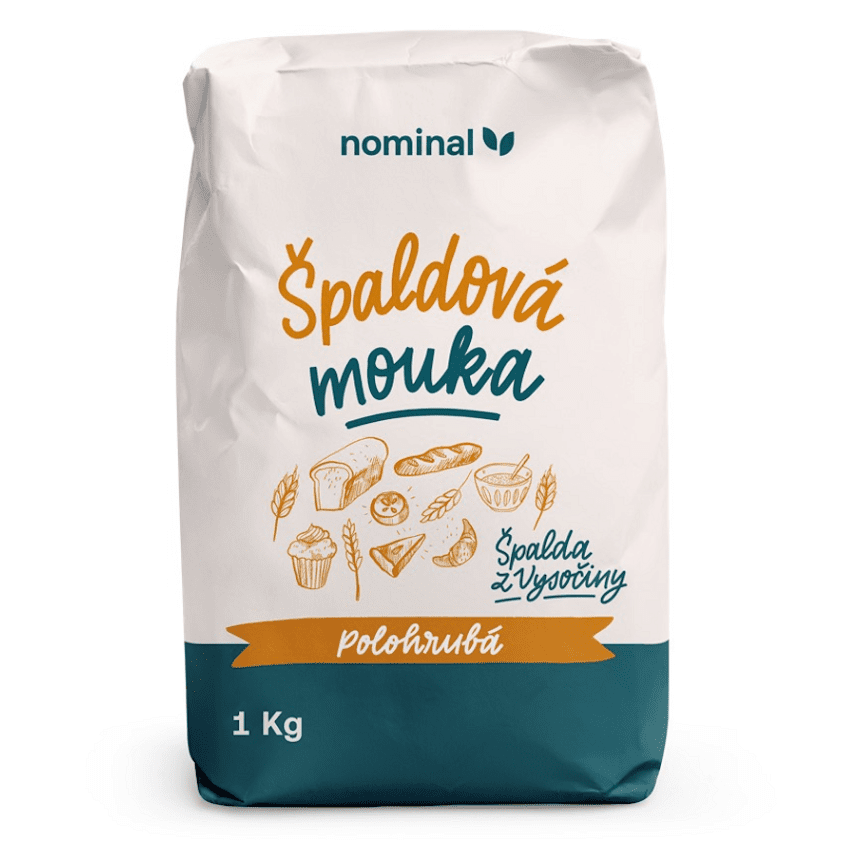 NOMINAL Špaldová mouka polohrubá 1000 g