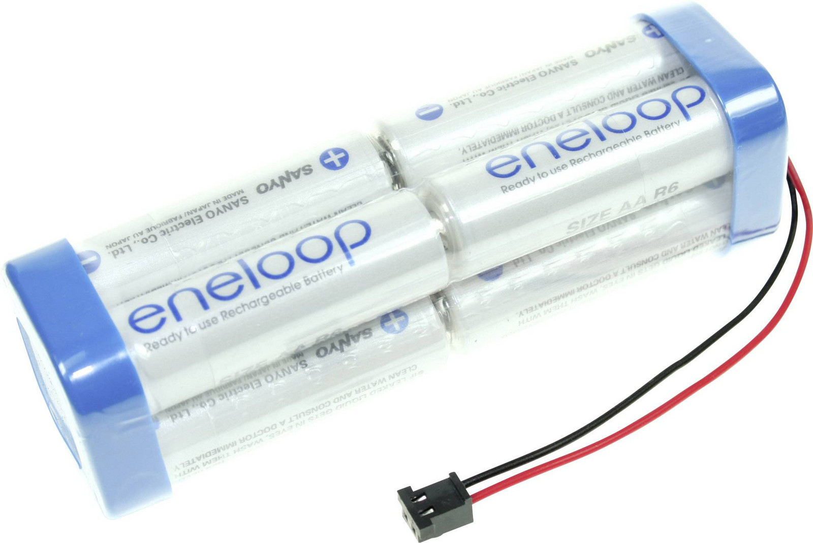 Panasonic eneloop Doppelwürfel F2x2x2 Graupner Akupack 8 x AA s kabelem, se zástrčkou Ni-MH 9.6 V 1900 mAh