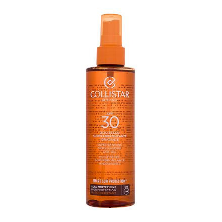 Collistar Supertanning Moisturizing Dry Oil SPF30 dámský voděodolný a zvlhčující suchý opalovací olej 200 ml poškozená krabička