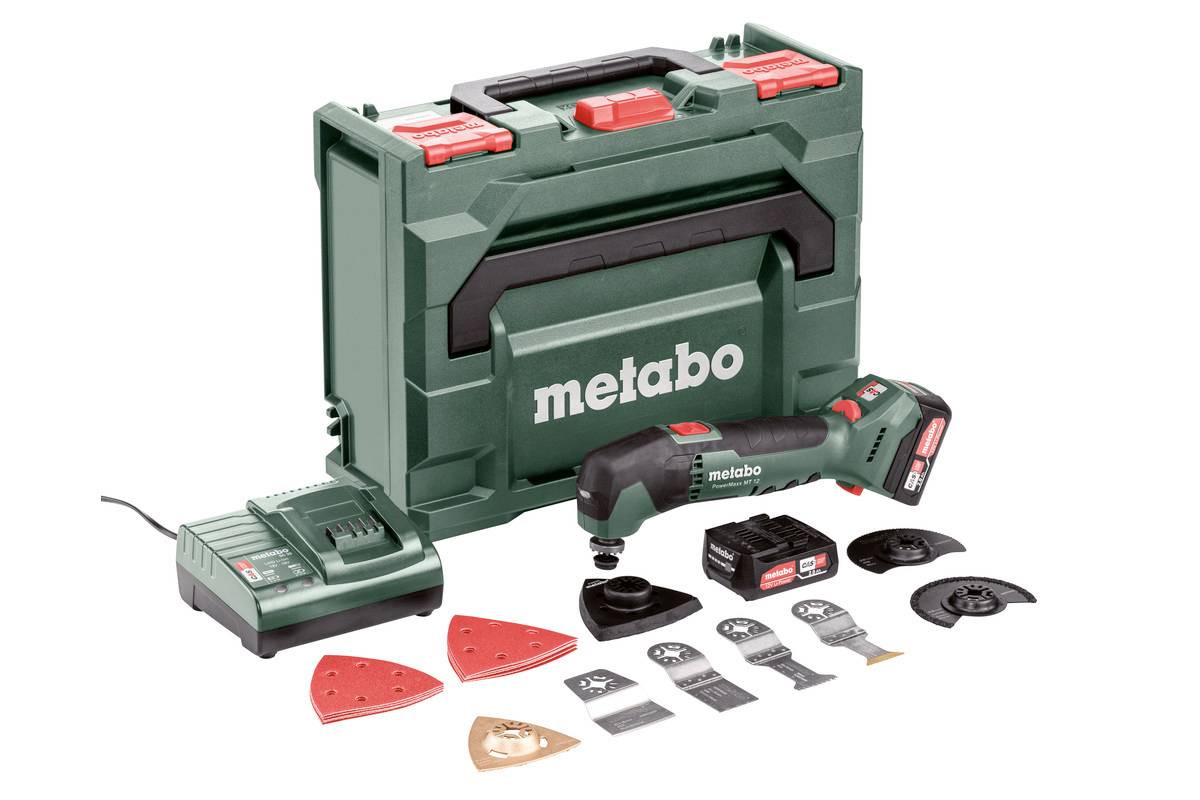 Metabo PowerMaxx MT 12 akumulátorový multifunkční nástroj vč. 2x aku, vč. nabíječky, kufřík, 12 V, 2 Ah, Počet přibalených akumulátorů 2, 613089510