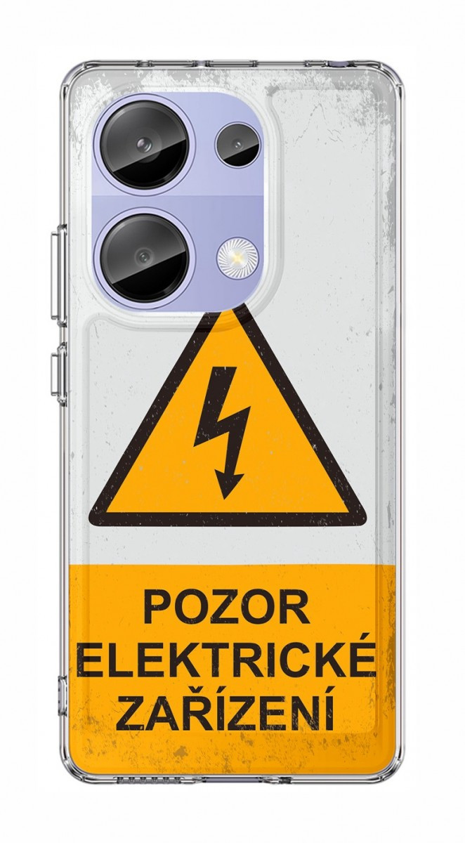 Kryt TopQ Image Xiaomi Redmi Note 13 Pro pevný Pozor elektrické zařízení 132077