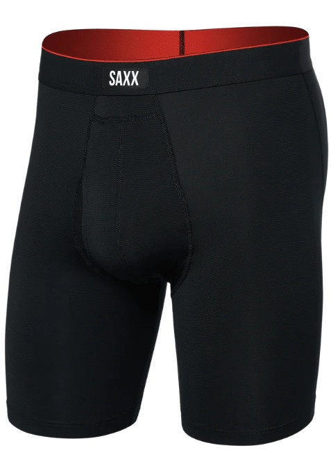 Saxx MULTI-SPORT MESH LONG BOXER BRIEF FLY black Velikost: S
