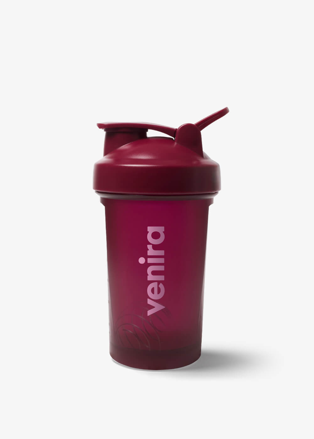 VENIRA shaker PRO s poutkem, vínový, 400 ml