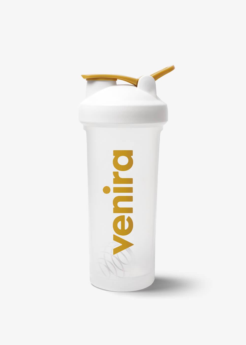 VENIRA shaker PRO s poutkem, bílo-zlatý, 600 ml