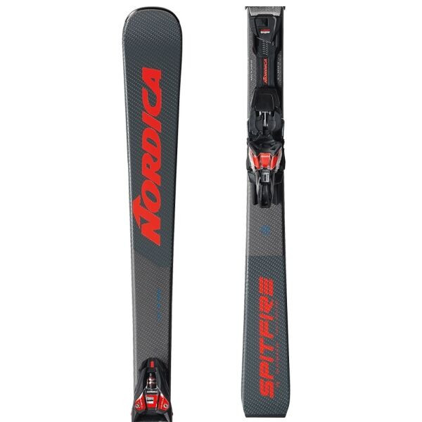 Nordica SPITFIRE DC 74 PRO + FDT XCELL 12 GW Sjezdové lyže, tmavě šedá, velikost