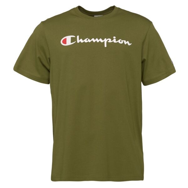 Champion SCRIPT SHOP Pánské tričko, khaki, velikost