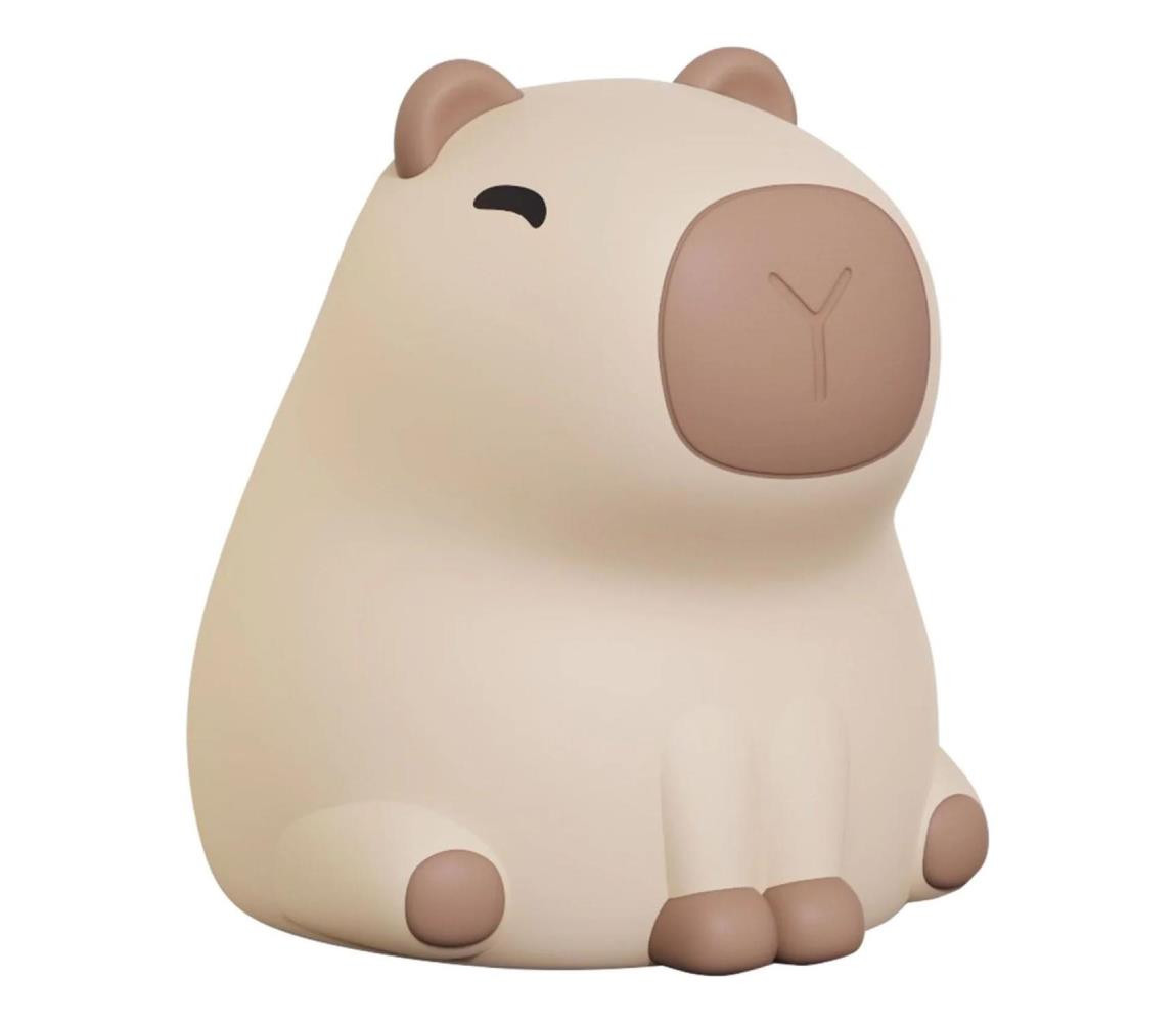 LED RGBW Stmívatelná dětská lampa LED/1W/5V USB 1200 mAh kapybara