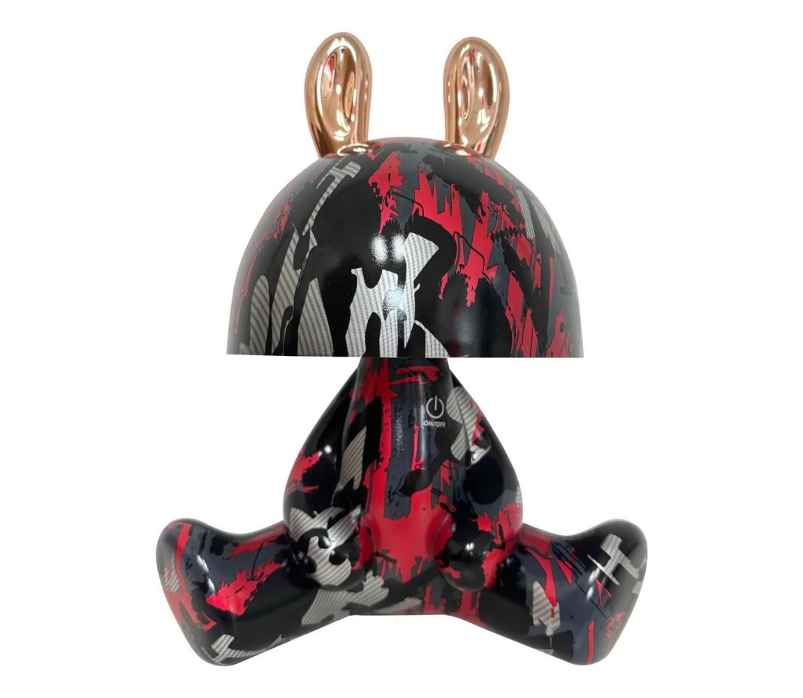 LED Stmívatelná dětská dotyková lampička FANCY LED/2,5W/3,7V černá/červená