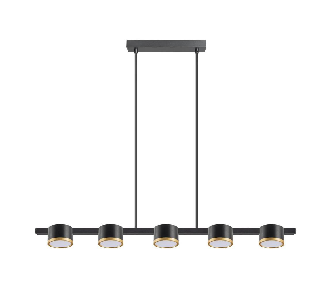 LED Lustr na lanku MIRELLA 5xGX53/6W/230V černá