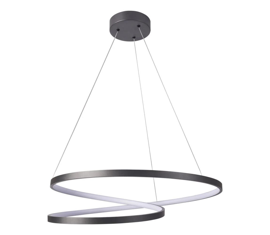 LED Lustr na lanku ZEFIRA LED/52W/230V 4000K pr. 60 cm antracit