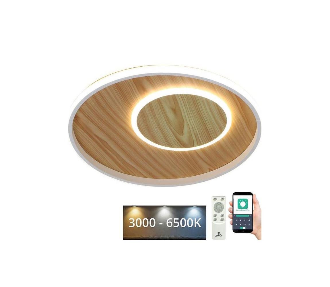 LED Stmívatelné stropní svítidlo LED/65W/230V 3000-6500K hnědá +dálkové ovládání