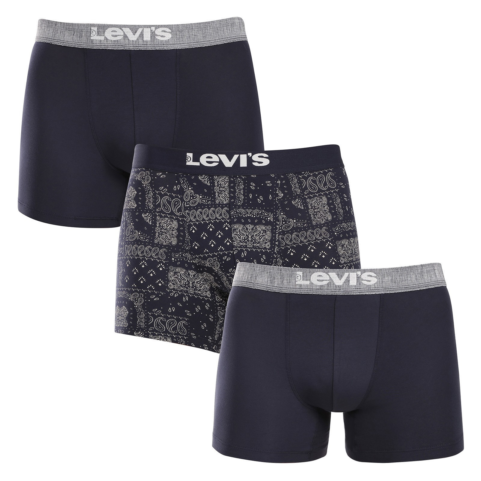 3PACK pánské boxerky Levis vícebarevné (701229550 001) XL, trenky / trenýrky