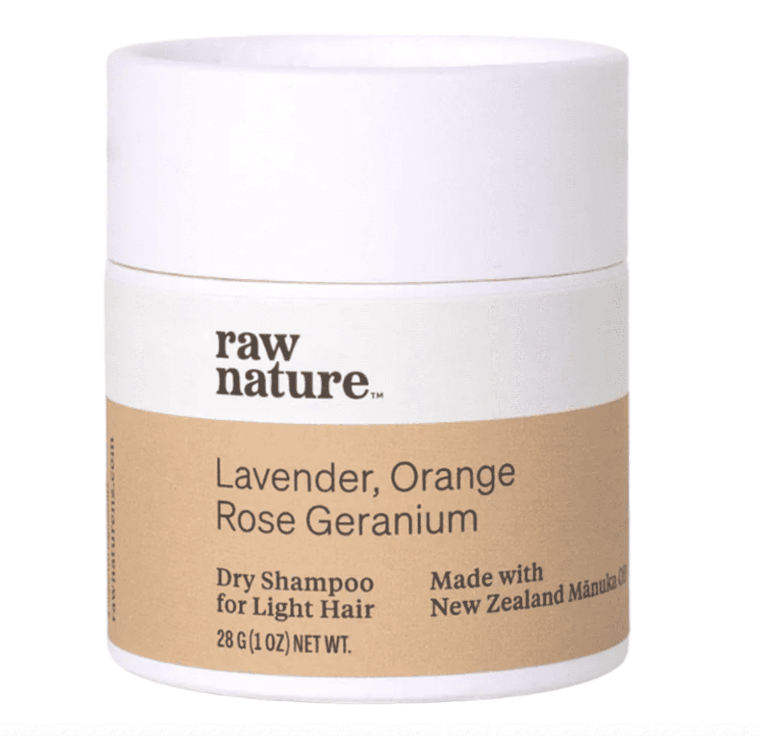 Raw Nature Dry Shampoo For Light Hair, Suchý šampón pro světlé vlasy, 28 g