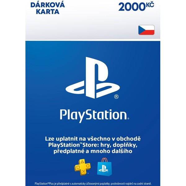 Sony PlayStation - Dárková Karta 2000 Kč (online kód)