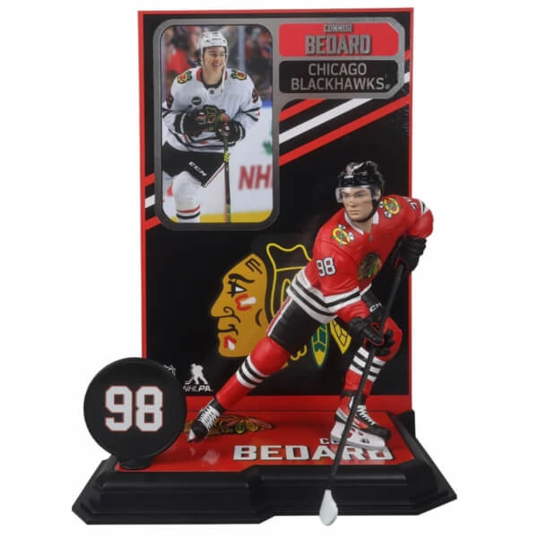 Figurka NHL - Connor Bedard (Chicago Blackhawks) - Platinová Edice - bílá