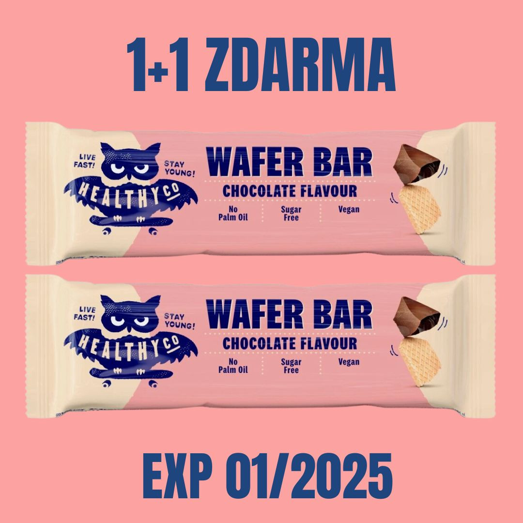 HealthyCo WAFER čokoláda 24 g EXP 01/2025 1+1 ZDARMA