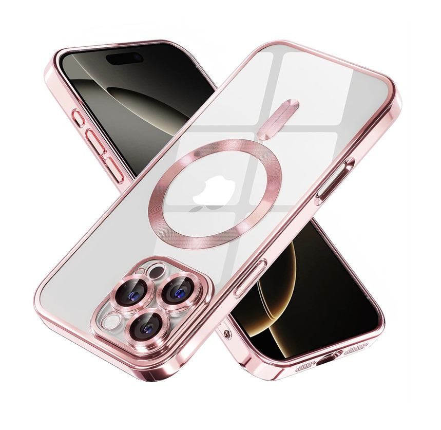 Kryt Techsuit Luxury Crystal MagSafe iPhone 16 Pro růžový 132926