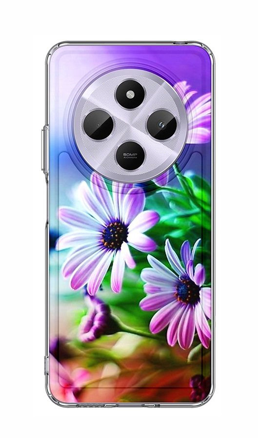 Kryt TopQ Image Xiaomi Redmi 14C pevný Fialové květy 132150