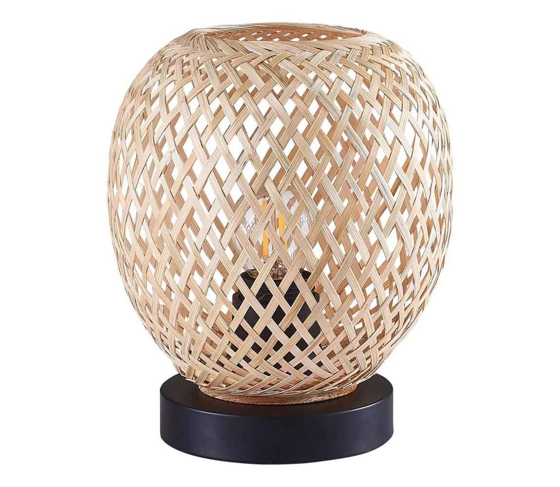 Stolní lampa ZANZIBAR 1xE27/20W/230V pr. 18 cm bambus