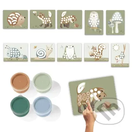 Kreatívna sada maľovanie prstami Forest Friends - Little Dutch