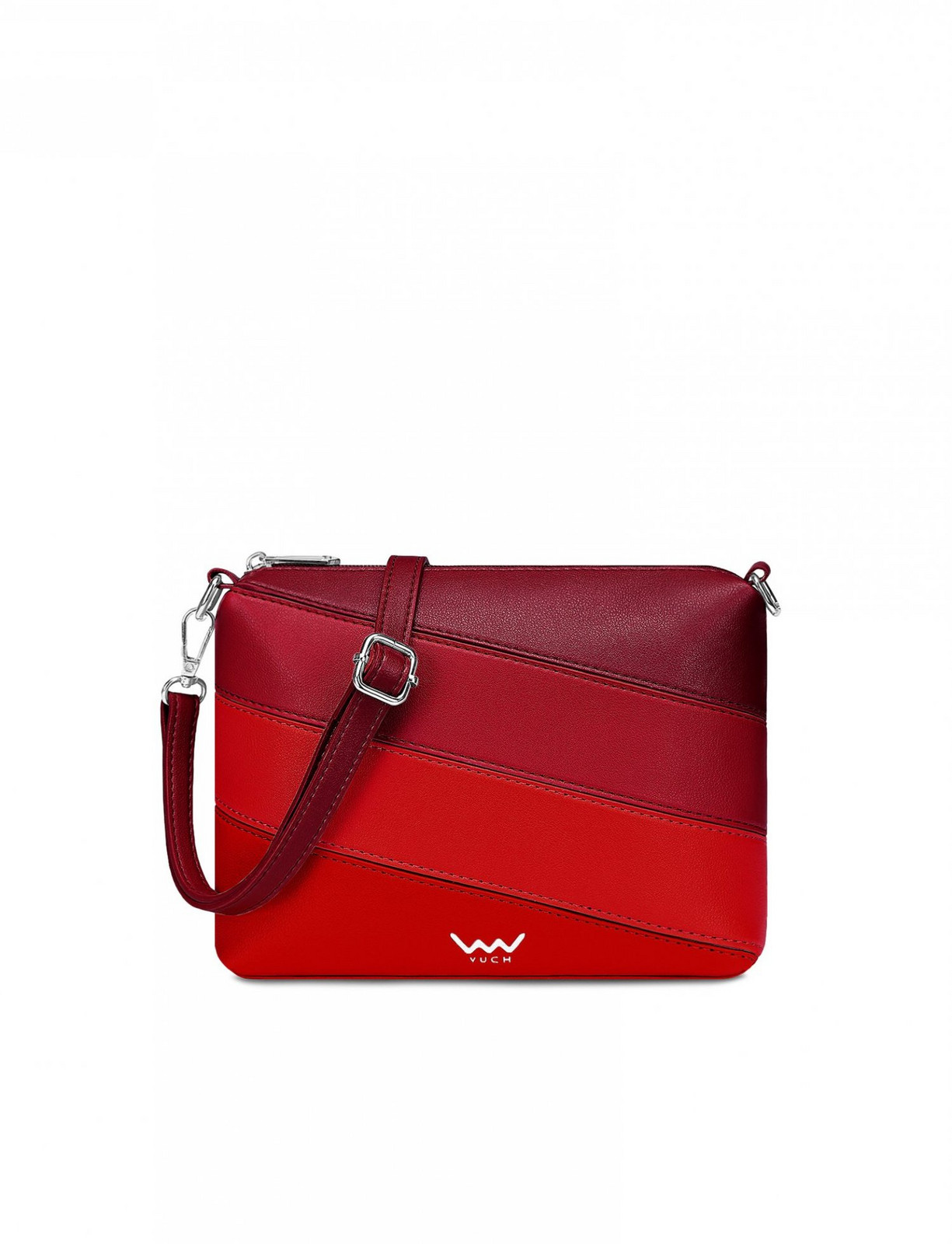 Dámská crossbody kabelka červená - Vuch Coalie Striped Red červená