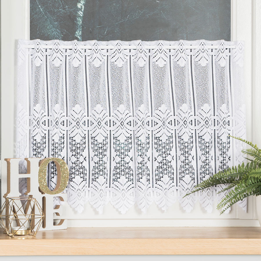 Dekorační metrážová vitrážová záclona PICTURA bílá výška 50 cm MyBestHome