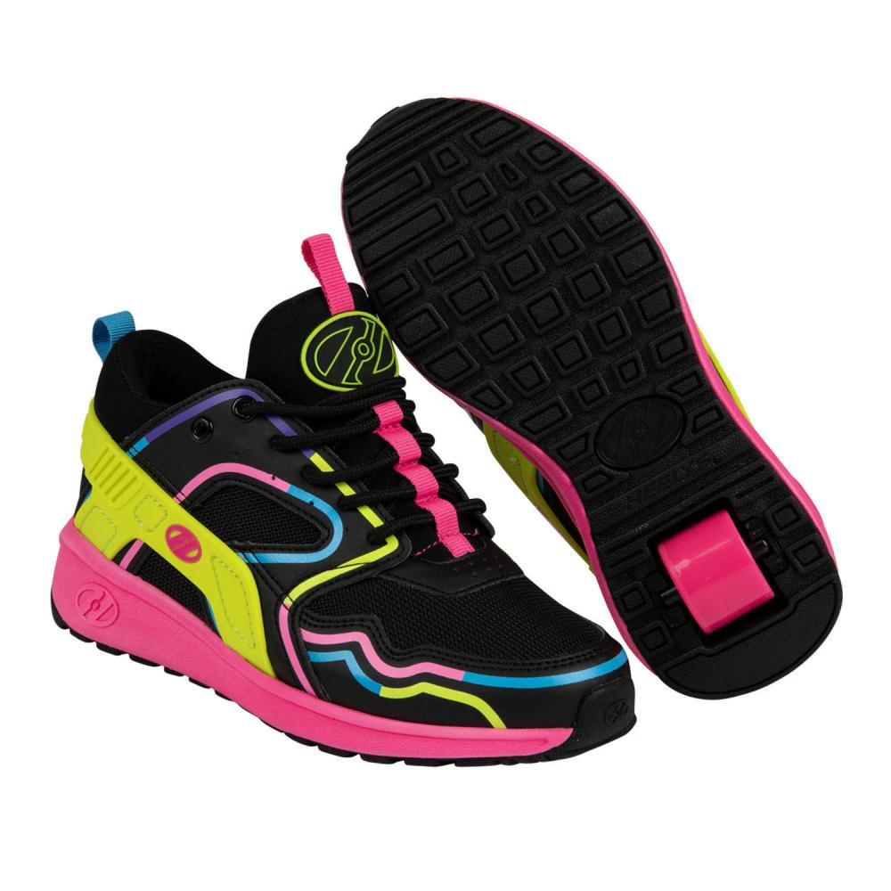 Heelys - Force Smooth Black/Pink/Yellow - koloboty Velikost boty: 31