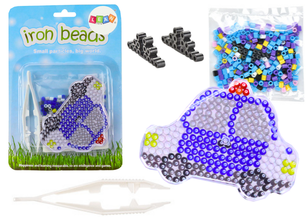 mamido Sada s korálky na zažehlování policejní auto