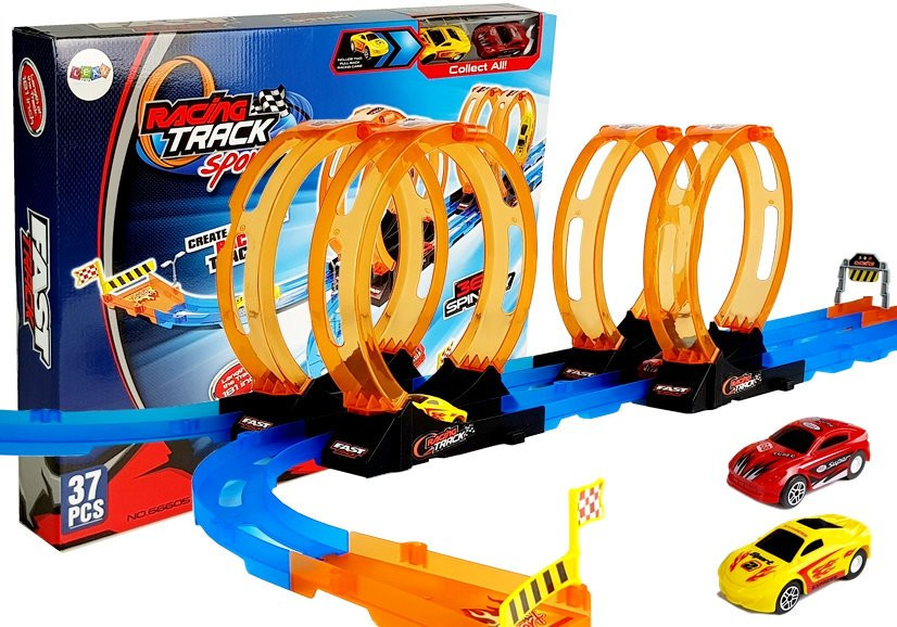 mamido Velká autodráha s autíčky Racing Track 181 cm