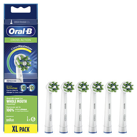 Oral-B CrossAction 80339345 kartáčová hlavice 6 kusů Modrá, Zelená, Bílá 80339345