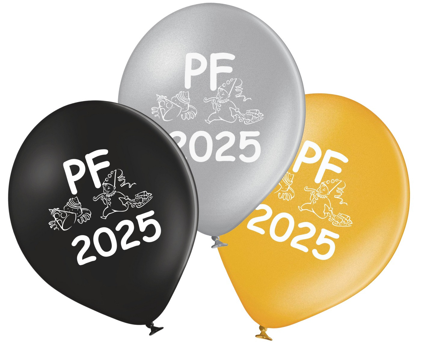 Silvestrovské balónky PF 2025 mix 5 ks - Balonky.cz