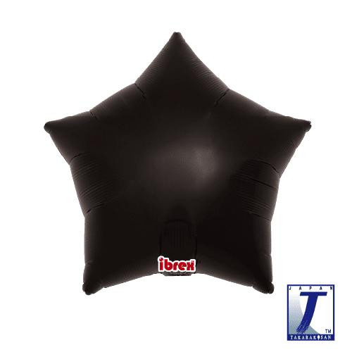Balónek hvězda černá metalická 38 cm