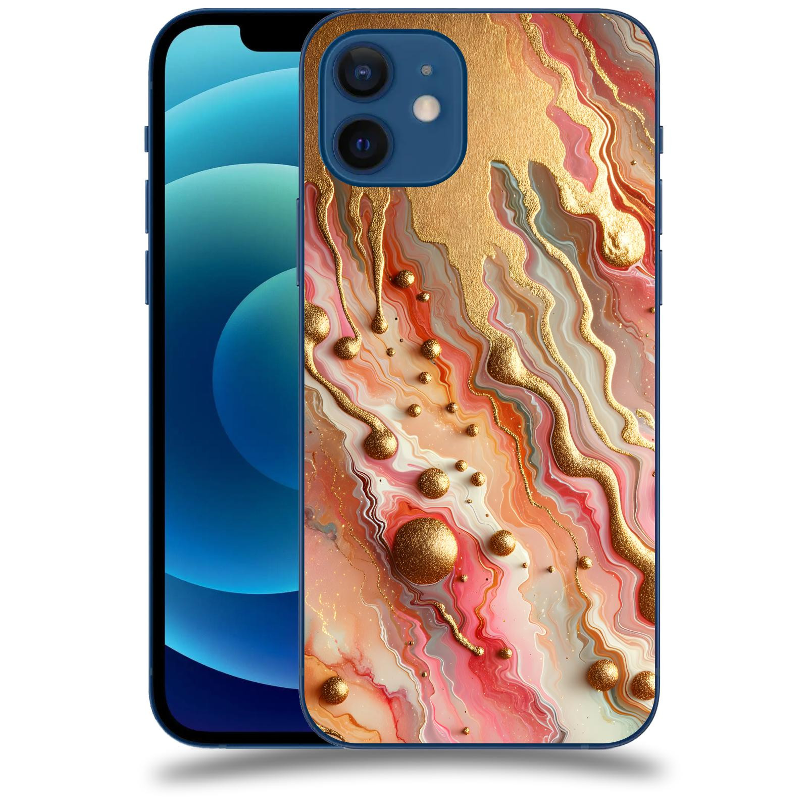 ACOVER Kryt na mobil Apple iPhone 12 - Liquid Gold