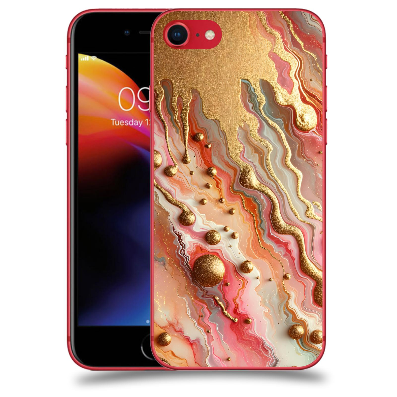 ACOVER Kryt na mobil Apple iPhone 8 - Liquid Gold