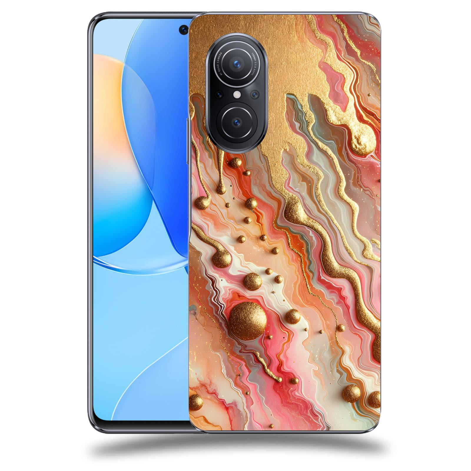 ACOVER Kryt na mobil Huawei Nova 9 SE - Liquid Gold