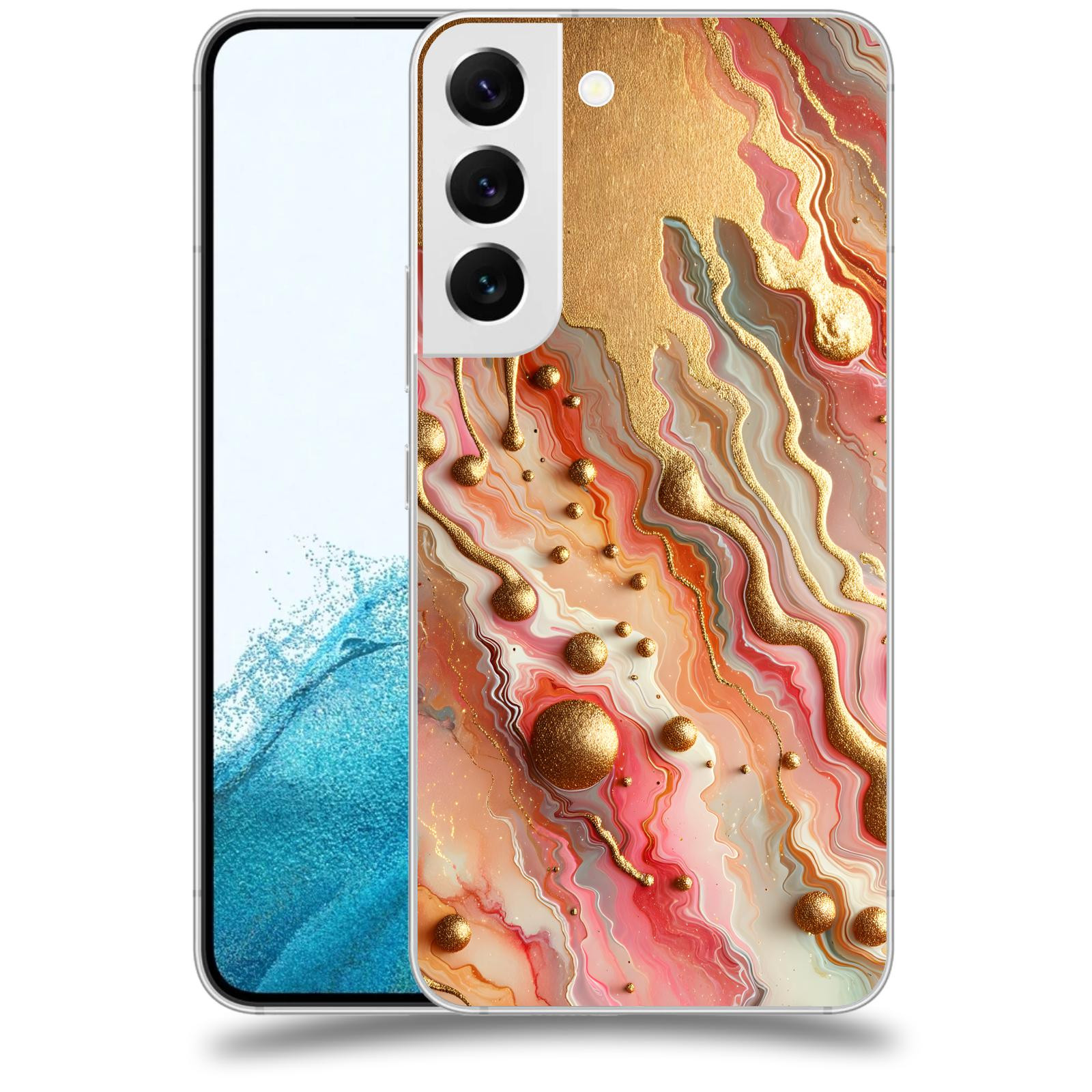 ACOVER Kryt na mobil Samsung Galaxy S22 5G - Liquid Gold