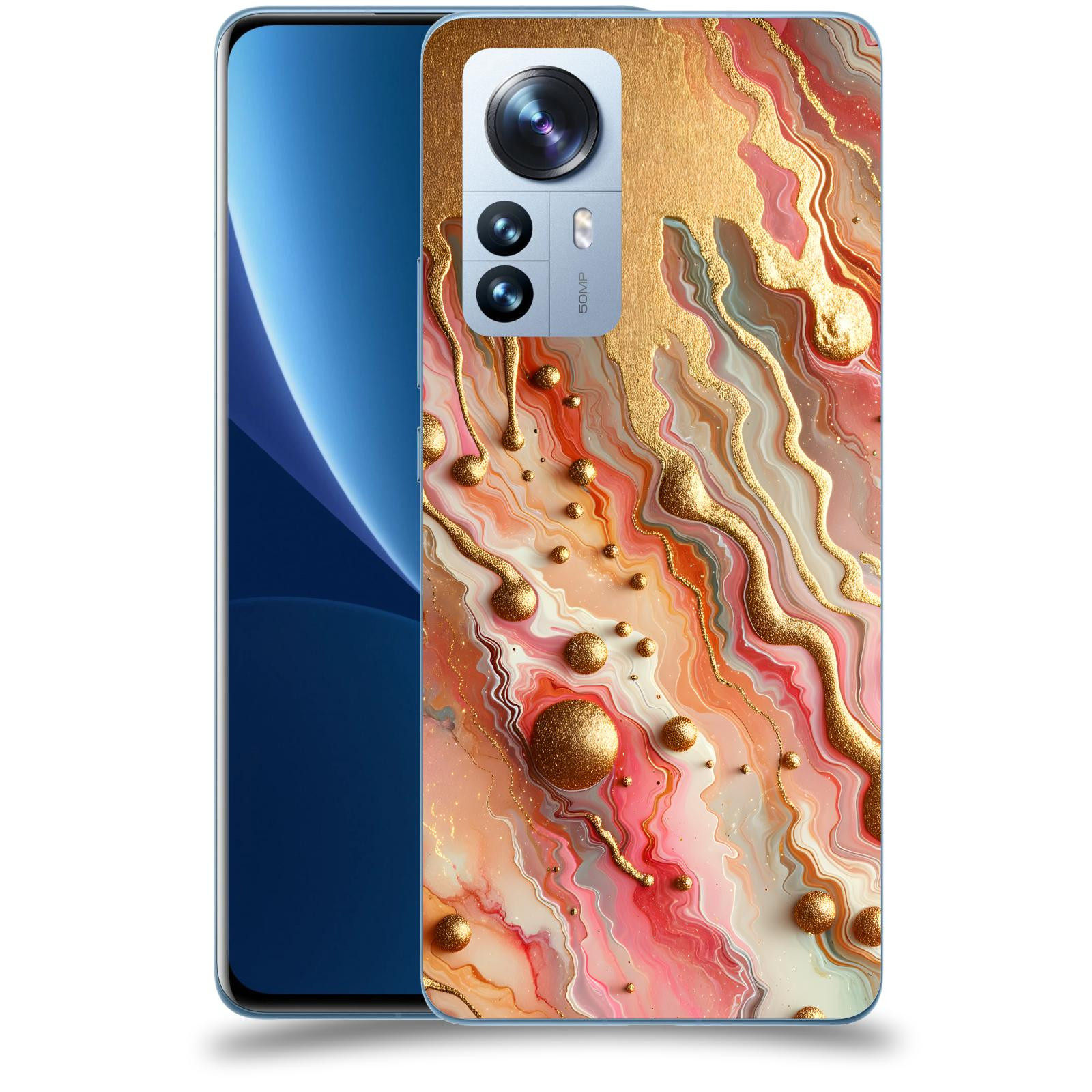 ACOVER Kryt na mobil Xiaomi 12 Pro - Liquid Gold