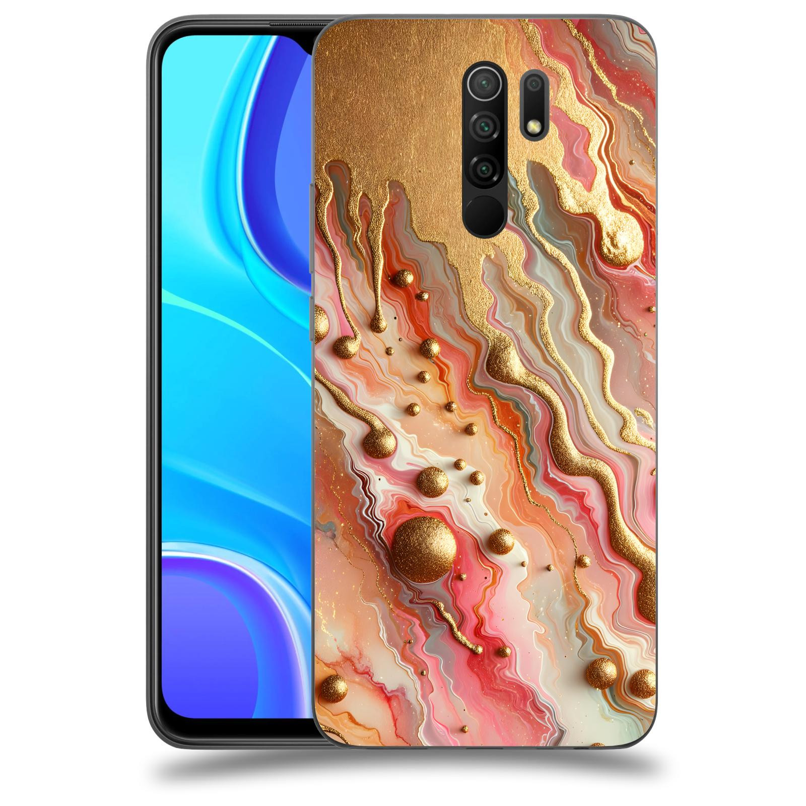 ACOVER Kryt na mobil Xiaomi Redmi 9 - Liquid Gold